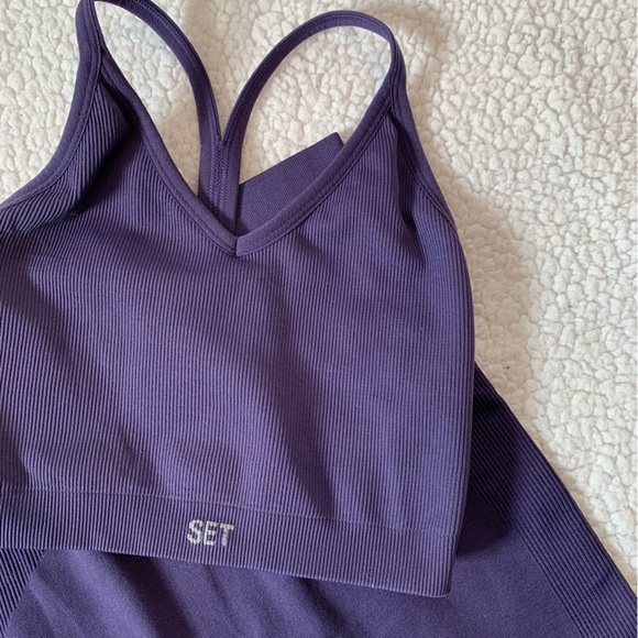 SET Active Other - Set  Active Purple Sculptflex Ribbed Workout Bra